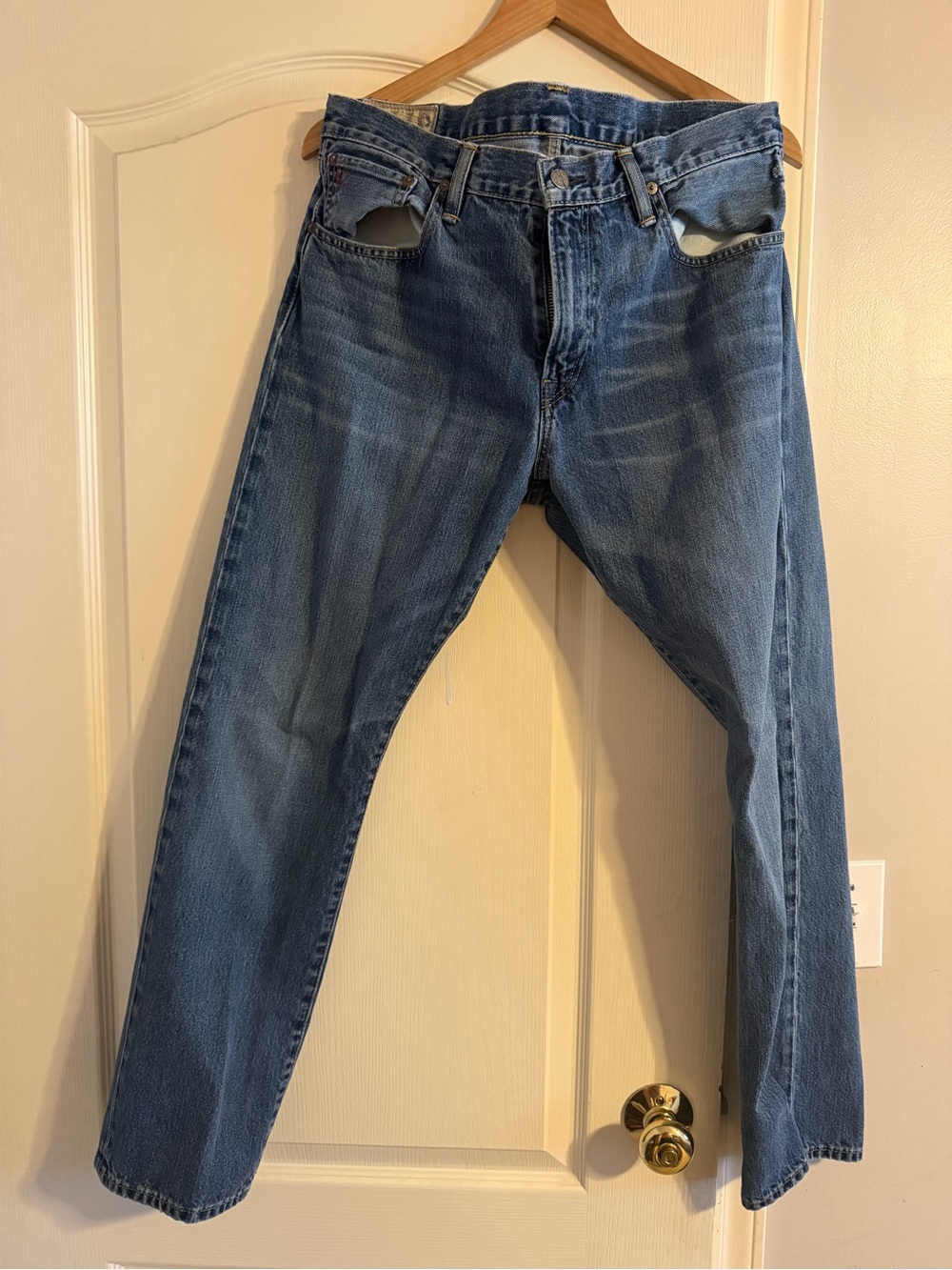 Ralph Lauren Men's Straight Medium Blue Jeans